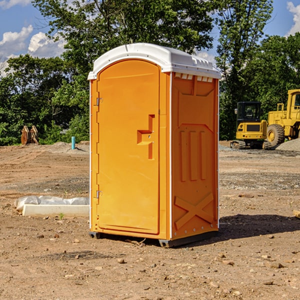 how often are the porta potties cleaned and serviced during a rental period in Quinter Kansas